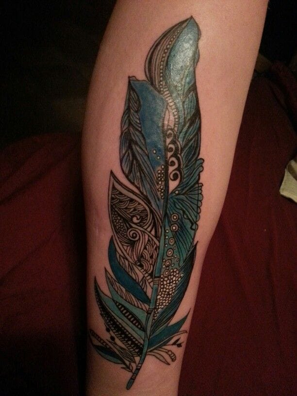 15+ Best Owl Feather Tattoo Ideas and Designs - PetPress